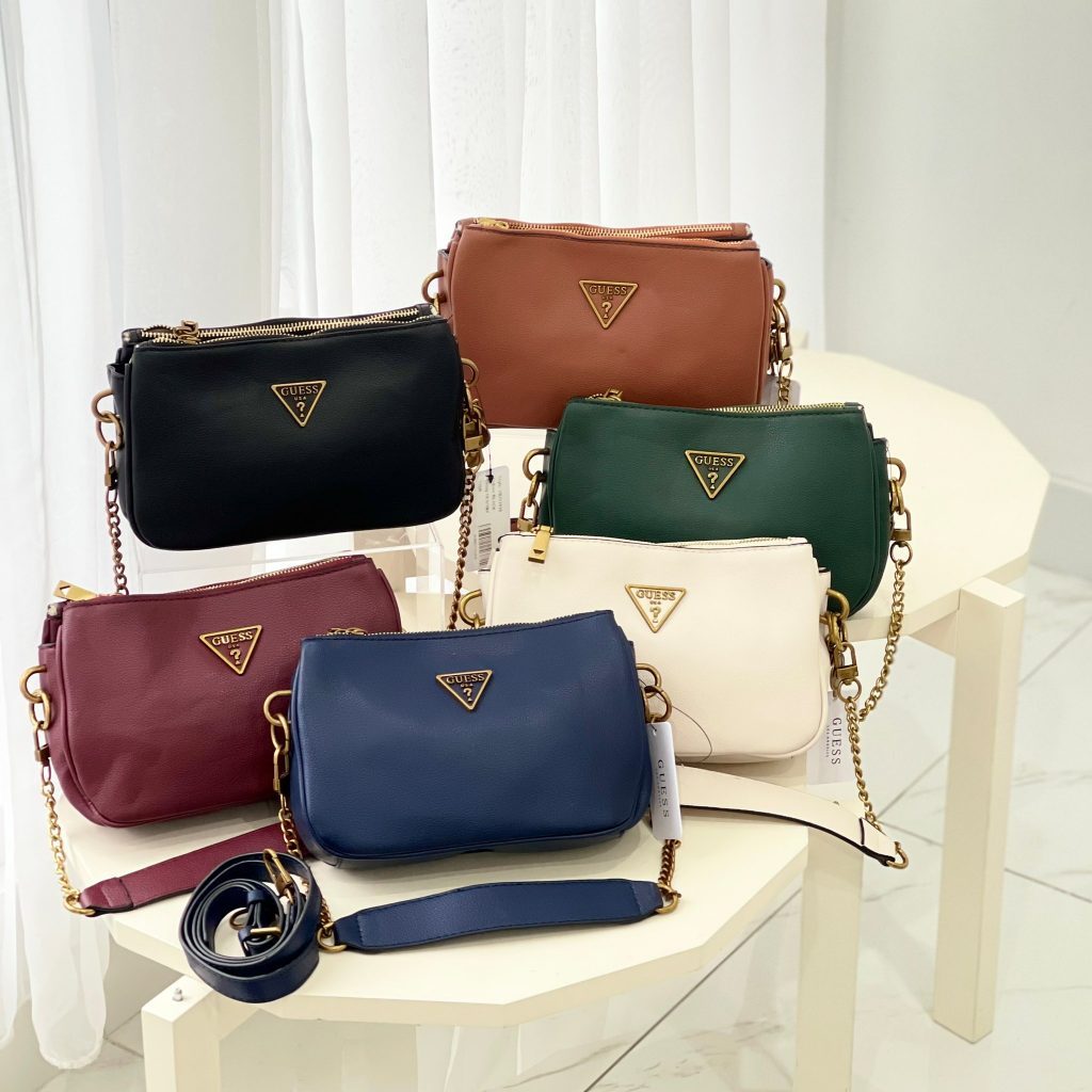 TAS WANITA TAS GUESS WANITA DESTINY TOP ZIPPER GS 601 ORIGINAL TAS SELEMPANG WANITA IMPORT