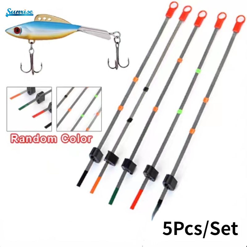 5pcs / set Joran Pancing Portable 170mm Bahan Stainless Steel Warna Acak Untuk Musim Dingin