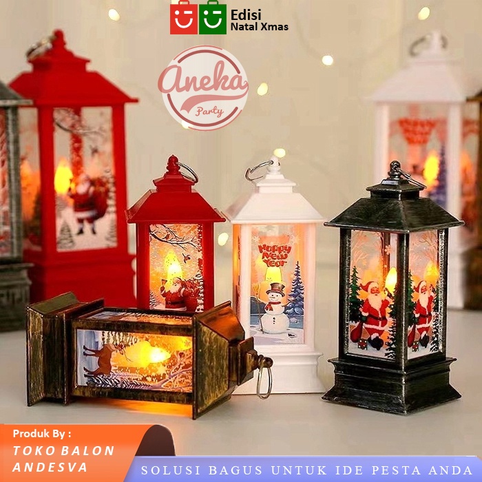 Lentera Lilin Natal / Lampu Led Lilin elektrik Souvenir Christmas Gift / Lilin natal