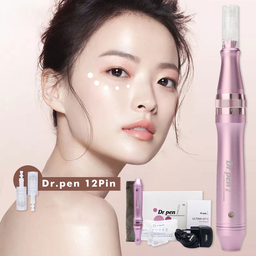 DrPen M7 12 Pin Ultima Dermapen Bb Glow Sulam MTS Acne Scar Bopeng Mym Dr.pen Dermapen M7