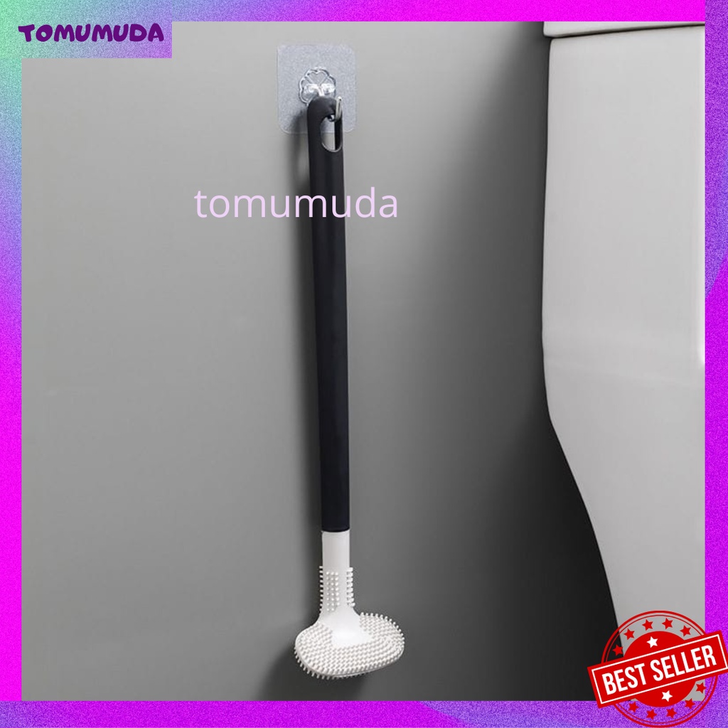 TOMUMUDA PEMBERSIH TOILET / SIKAT WC SILICON LENTUR / SOFT SILICONE TOILET BRUSH LWS29