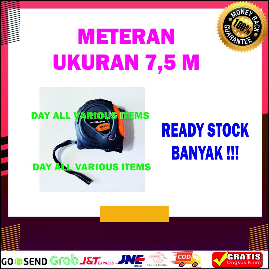 METERAN UKURAN 7,5 M