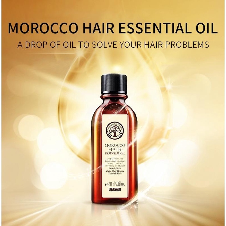 Laikou Morocco Essential Oil Serum Treatment Memperbaiki Rambut Kering Kusam Dan Bercabang