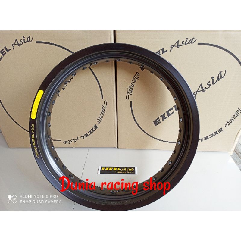 Velg Takasago Excel Asia 350 17 Hole 36 ada Hitam Merah Gold