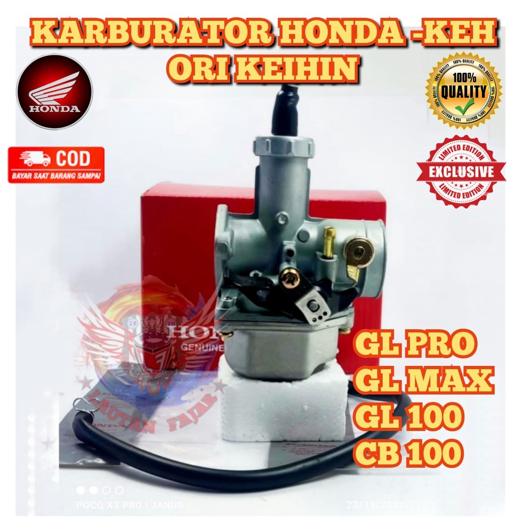KARBURATOR HONDA KEH GL PRO GL 100 MAX NEOTECH CB 100 GL MAX KARBU CARBU HONDA KEIHIN ORIGINAL ASLI