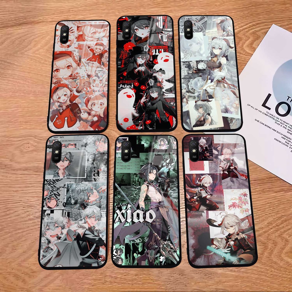 Case Glossy Kilau Redmi 9A | Casing Hp Xiaomi | Pelindung Smartphone | Motif Aes Genshin