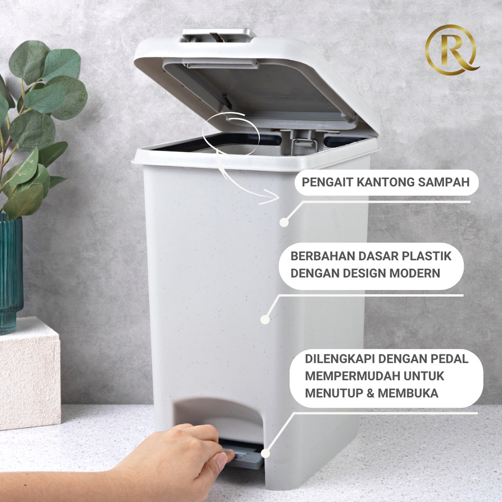 Tempat Sampah Injak N15 Tong Sampah Dapur Kamar Berpedal 10L