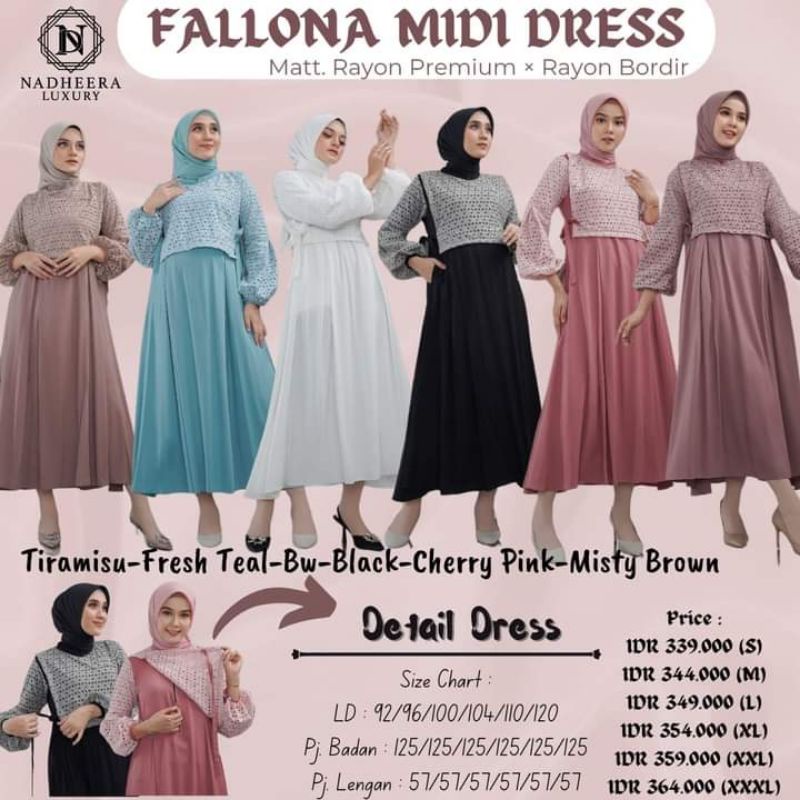 FALLONA MIDI DRESS NADHEERA LUXURY
