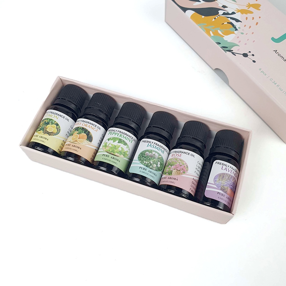 Essential Aromatherapy Oil Pure 6 Pcs Aroma Fragrance 10ml