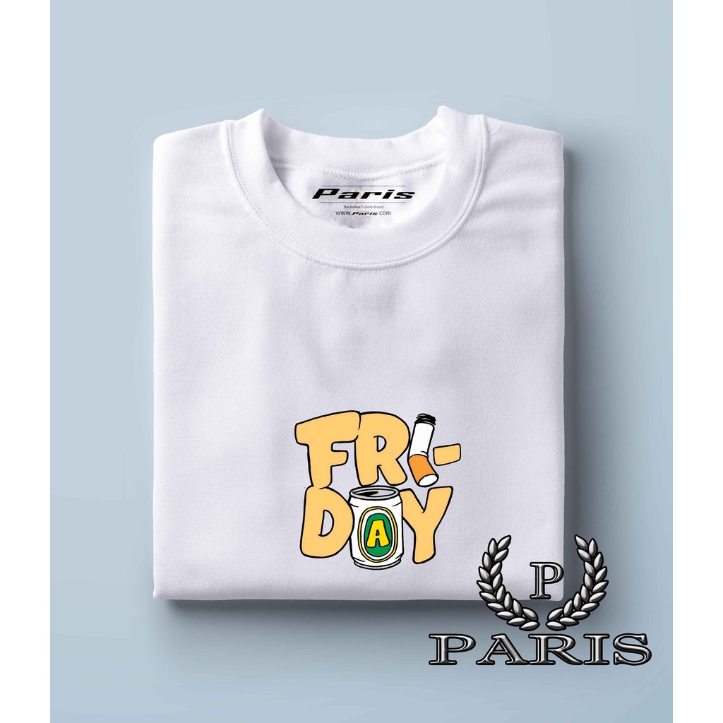 Tshirt Baju Kaos Distro FRIDAY Enjoy / Kaos Distro Pria Wanita