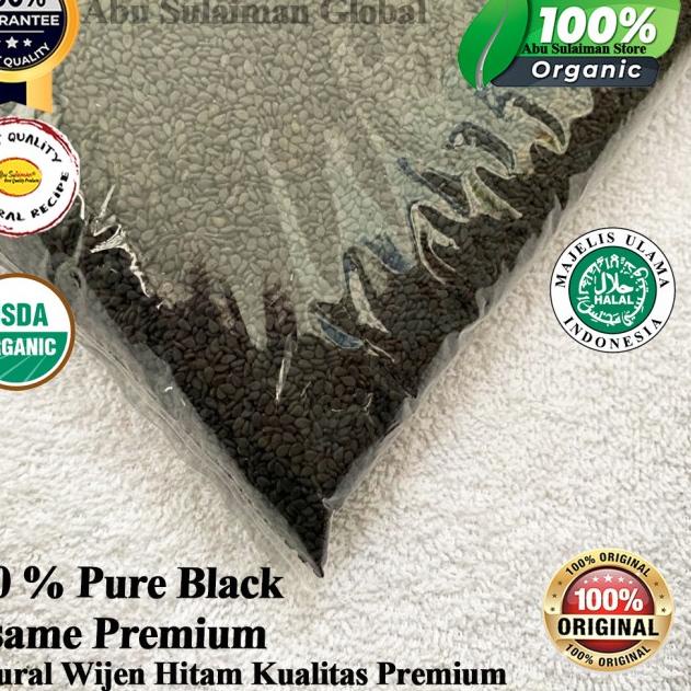 

CSG1s6R--Wijen Hitam 1 kg Black Sesame Premium 1 KG Biji WIjen Hitam Organik Premium HALAL