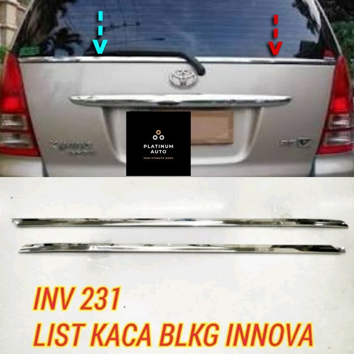 [BISA COD] List Chrome Kaca Belakang Innova Lama 2005-2015. / Perlengkapan Variasi Mobil Murah / Aks