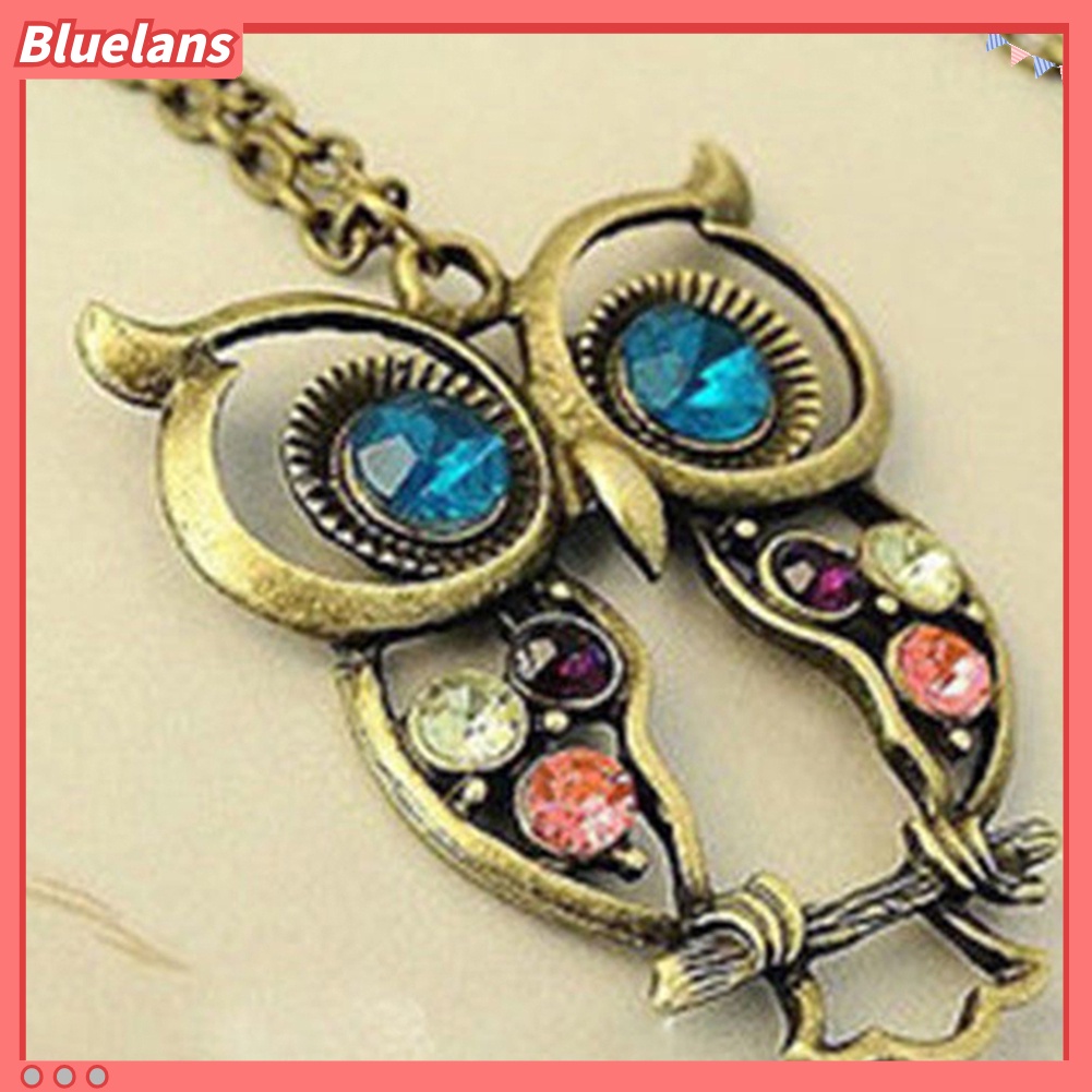 Bluelans Women Fashion Sweater Chain Cute Owl Animal Pendant Necklace Jewelry Gift