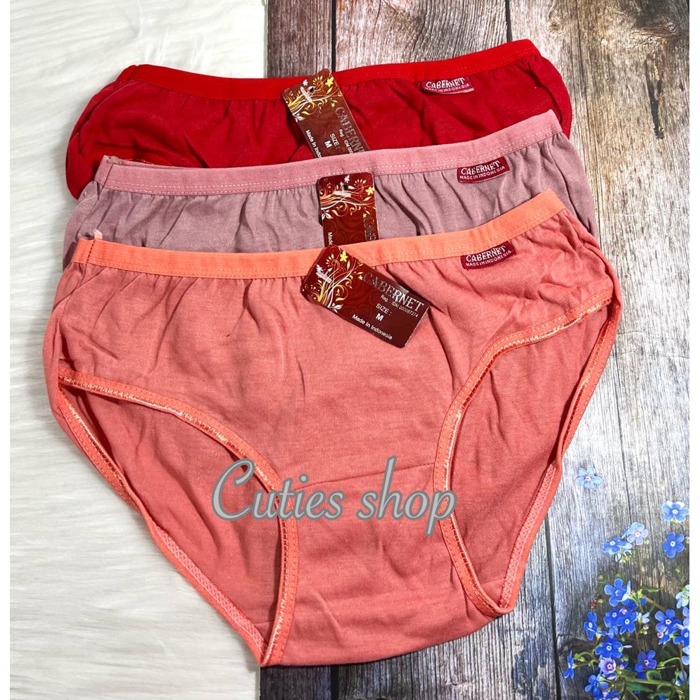 UNDIES WANITA DEWASA KATUN SERI WARNA TUA