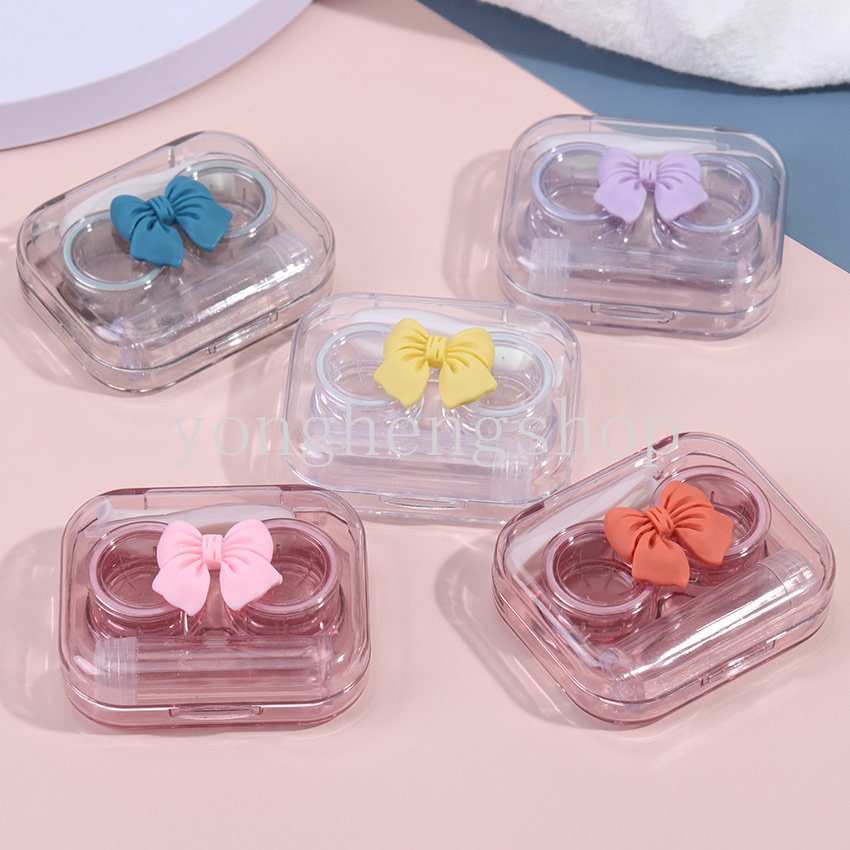 Kotak Penyimpanan Lensa Kontak Mini Portable Transparan Untuk Travel