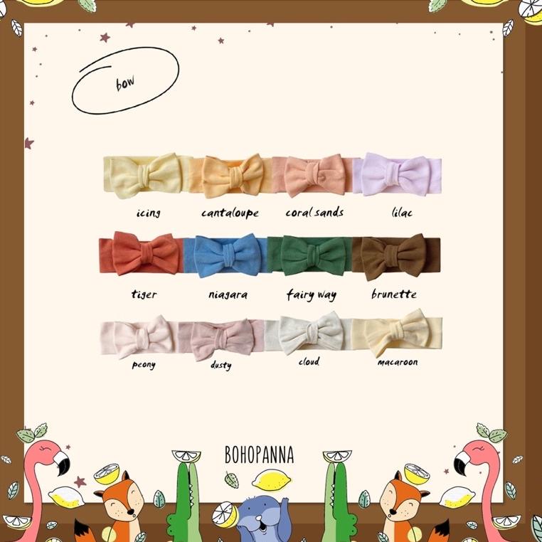 BOW ribbon headband bando bandana pita kepala bayi boho baby boho panna "RTP.18Oc22l"