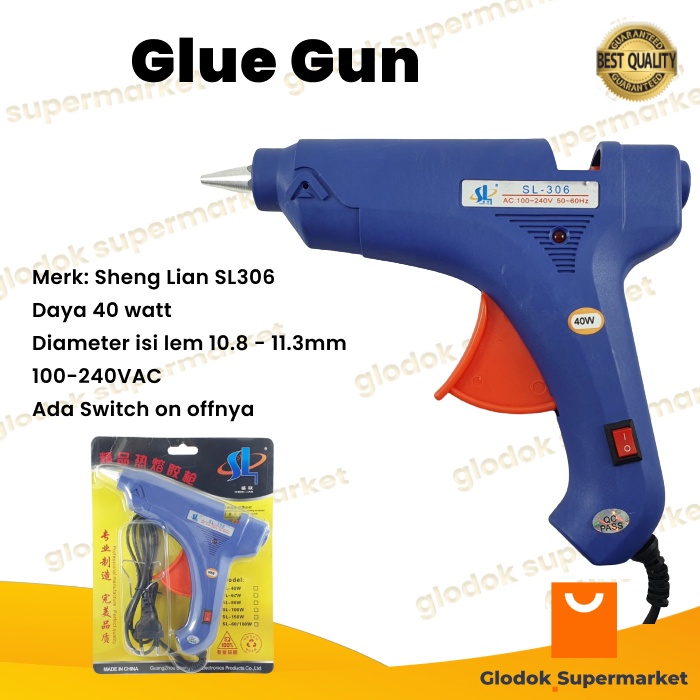 Glue Gun SL306 40w Lem Tembak Hot Melt Gluegun