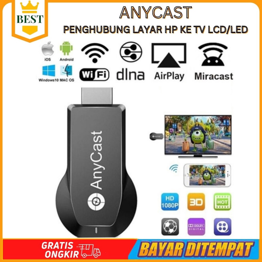 Wireless HDMI Dongle Anycast / Dongle HDMI Wifi Anycast / ANYCAST WIFI DISPLAY RECEIVER HDMI DONGLE