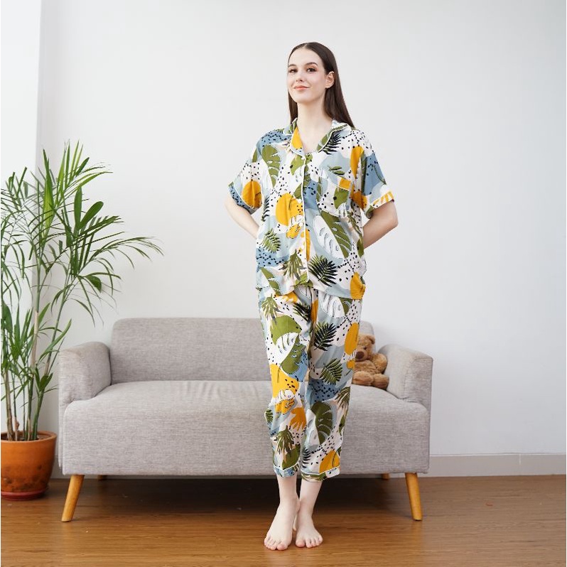 Jual GOODNITES Piyama rayon Palm leaf pajamas (M) Shopee Indonesia