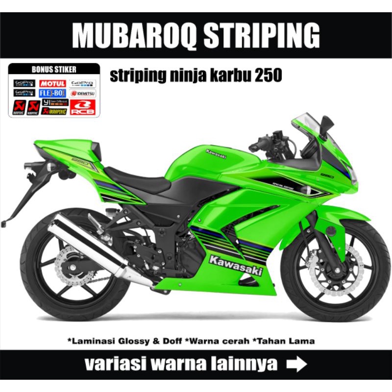 STRIPING STIKER KAWASAKI NINJA 250 KARBU / LISS STIKER NINJA 250 KARBU LIMITED EDITION