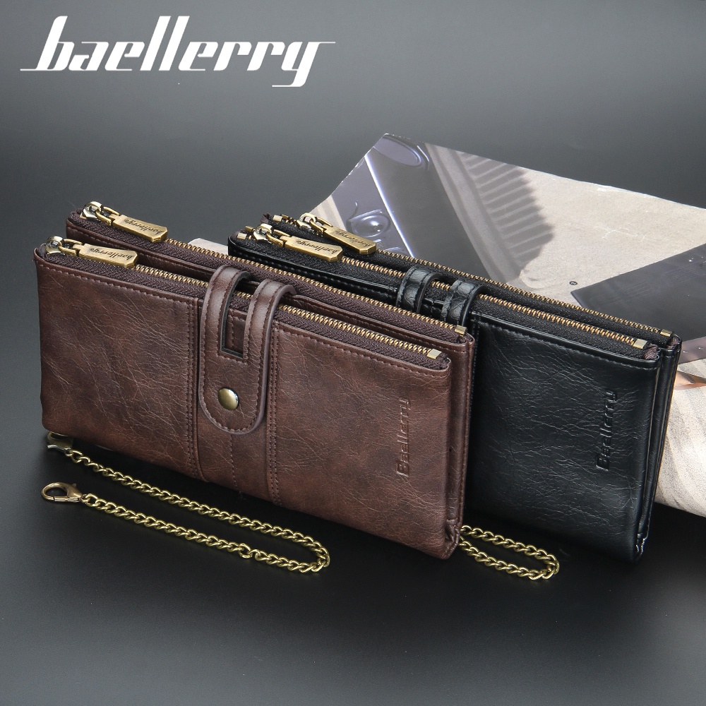 BAELLERRY S3229 Dompet Pria Panjang Bahan Kulit PU Leather Premium WATCHKITE WKOS