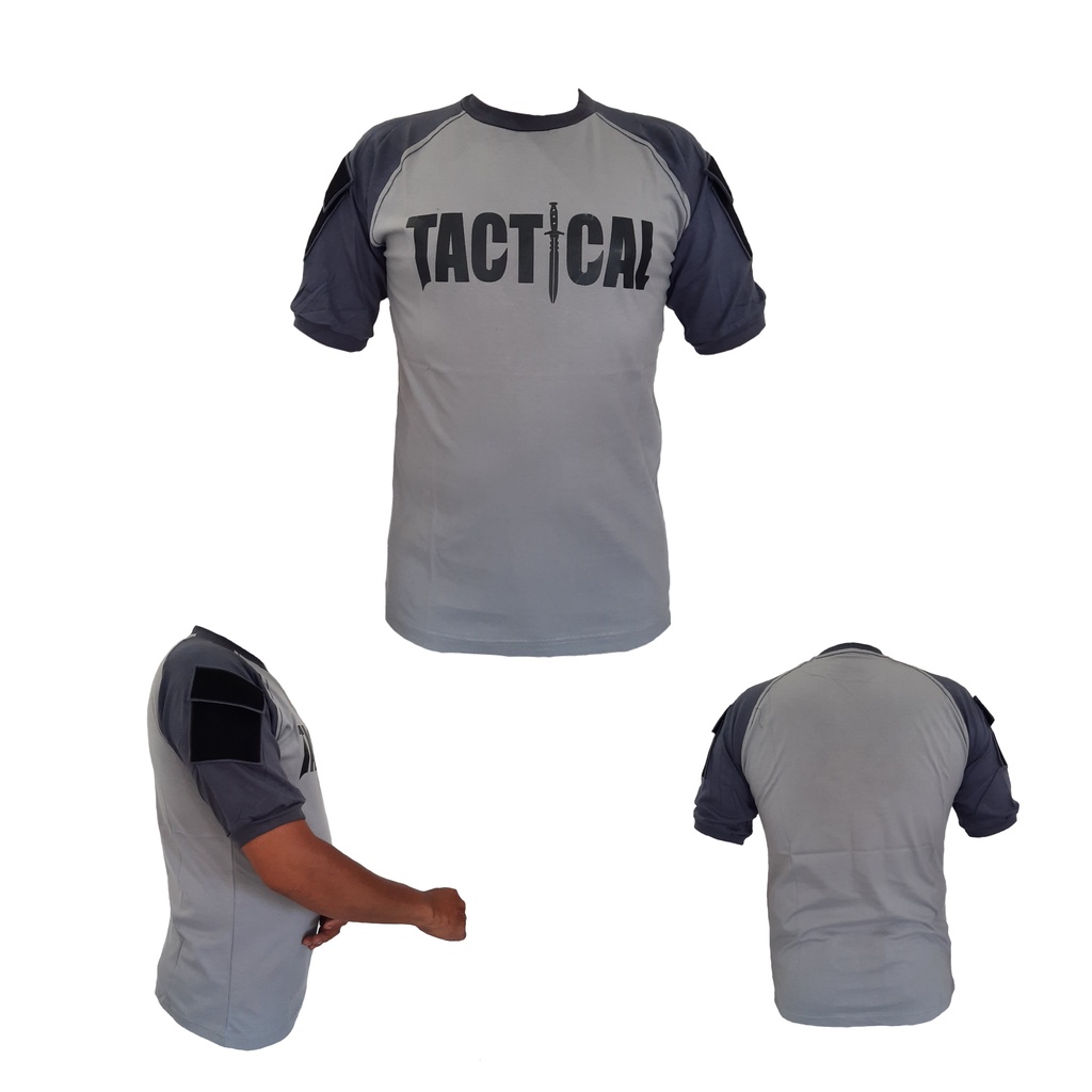 Kaos Tactical Pendek Hitam, Abu Katun Combed