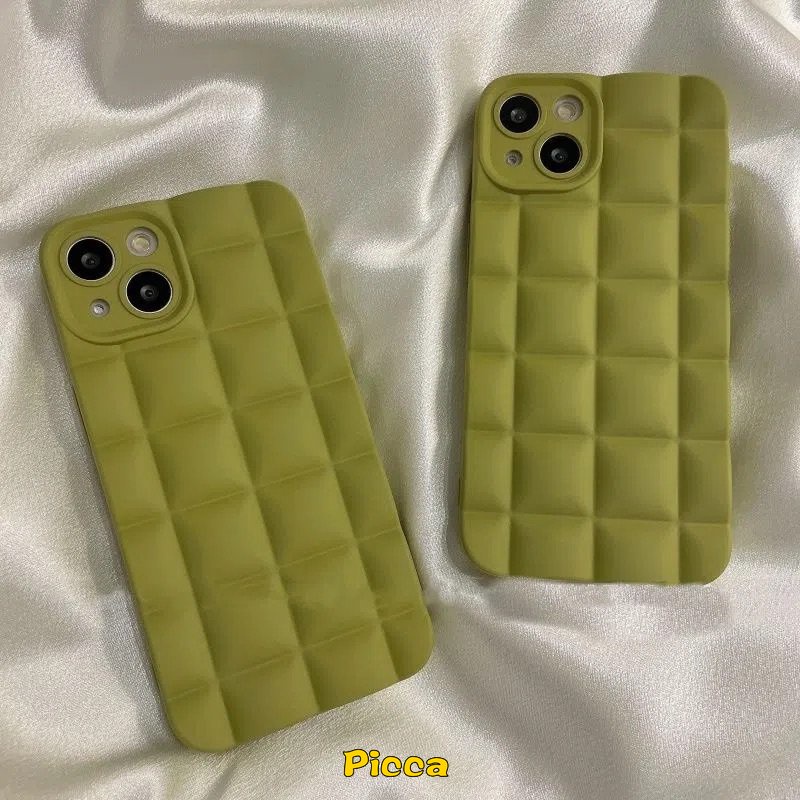 Soft Case Desain Kotak Coklat Retro Warna Permen Untuk IPhone 11 12 13 14 Pro MAX 6 6s 7 8 Plus XR 7plus X XS MAX SE 2020