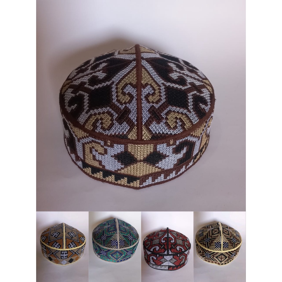 Peci Pakistan /kopoiah pakistan Peci Full Bordir / Peci Pria / Peci Premium / Peci Exclusive WARNA RANDOM MOTIF