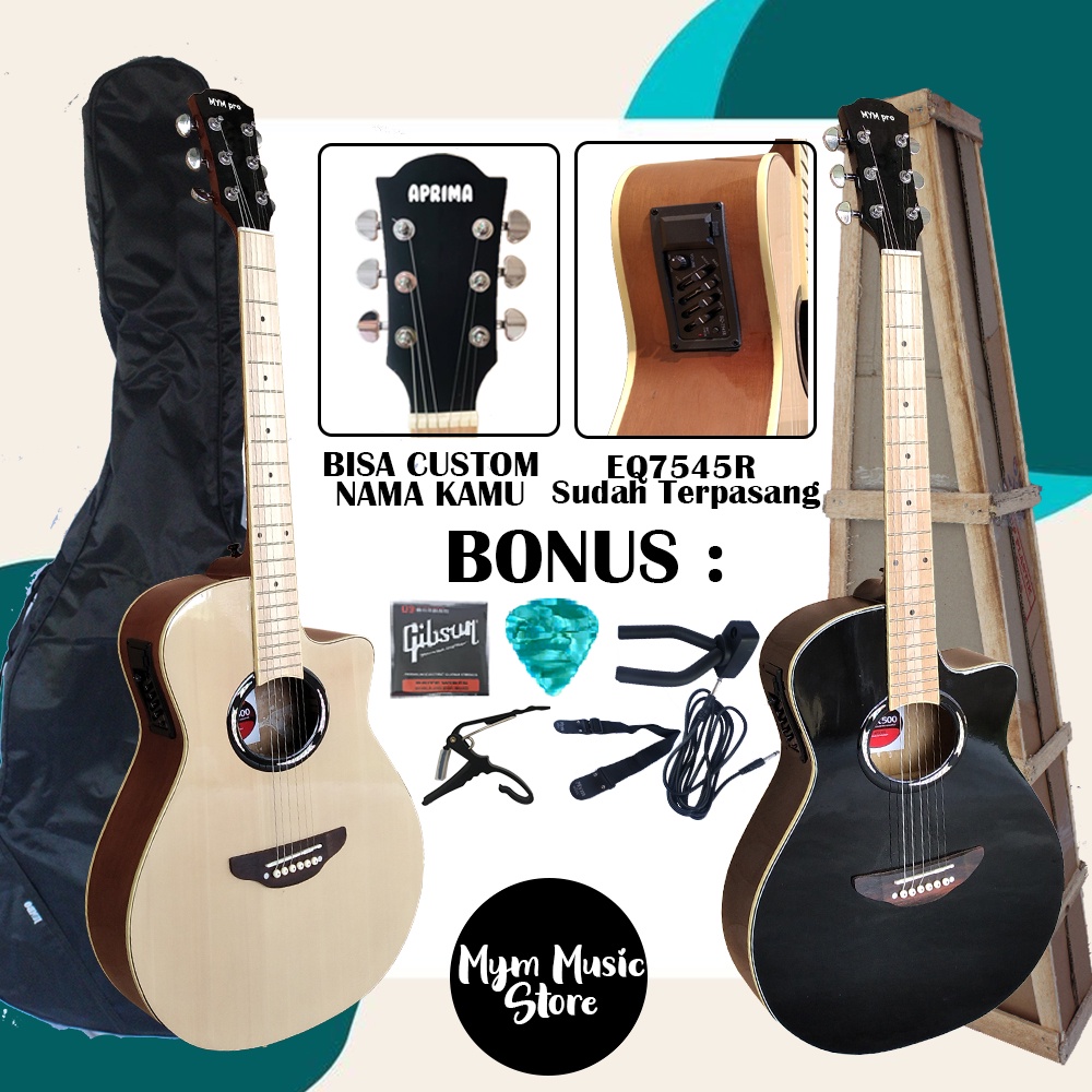 Gitar akustik Elektrik apx  bonus lengkap FREE PACKING KAYU