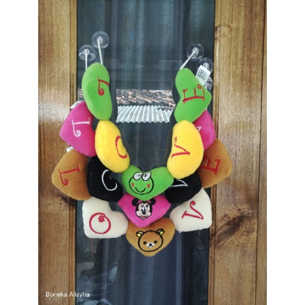 boneka gantungan kaca tempelan kaca