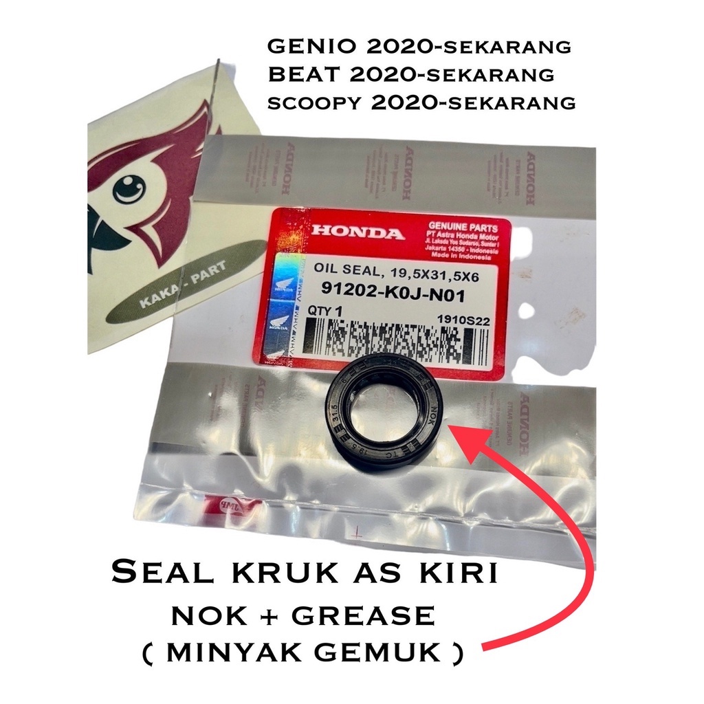 sil kruk as seal kruk as kiri CVT genio beat led esp kode 91202-K0J-N01