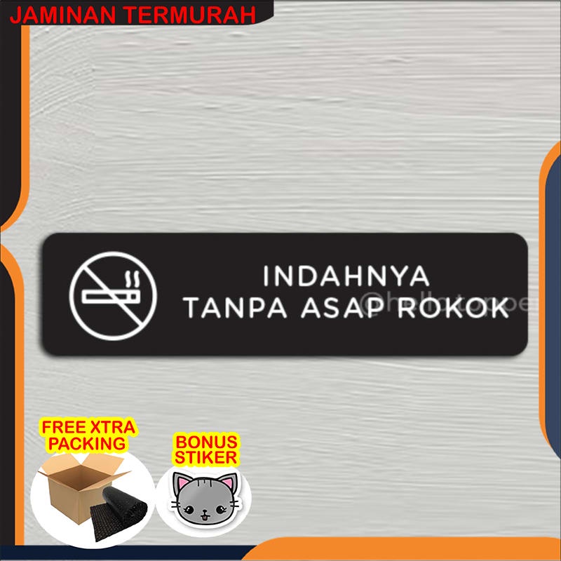 

Murah Sign Akrilik Dilarang Merokok No Smoking / Sign Board Printed Akrilik Elegan