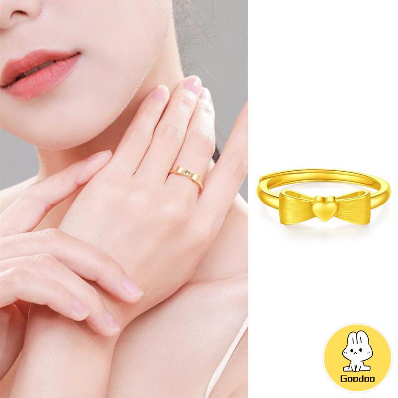 Busur Pembukaan Cincin Jari Telunjuk yang Dapat Disesuaikan Desain Niche Gaya Dingin Cincin Kelas Atas -Doo