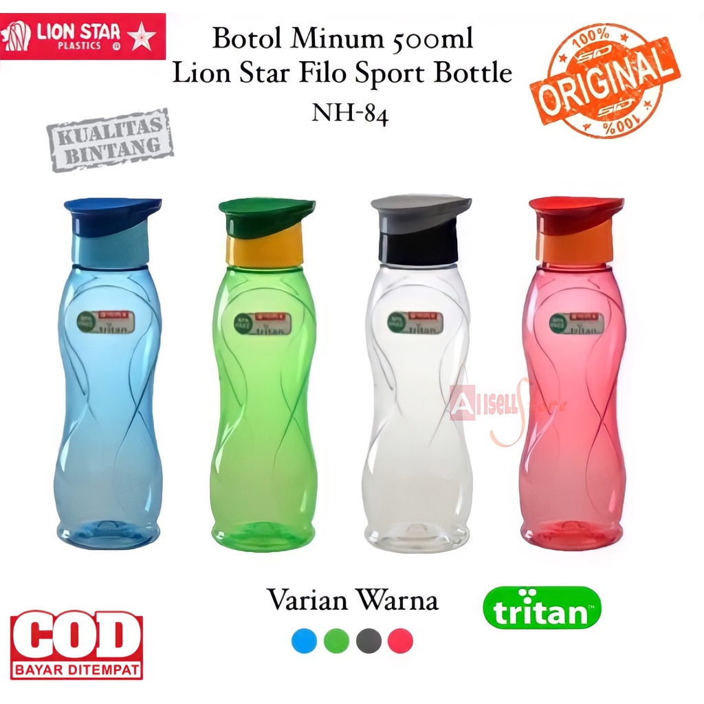 ( BISA COD ) PROMO LION STAR TRITAN NH-84 FILO SPORT BOTTLE 500ml / BOTOL MINUM OLAHRAGA / BOTOL PLASTIK TERMOS AIR SPORT BOTTLE