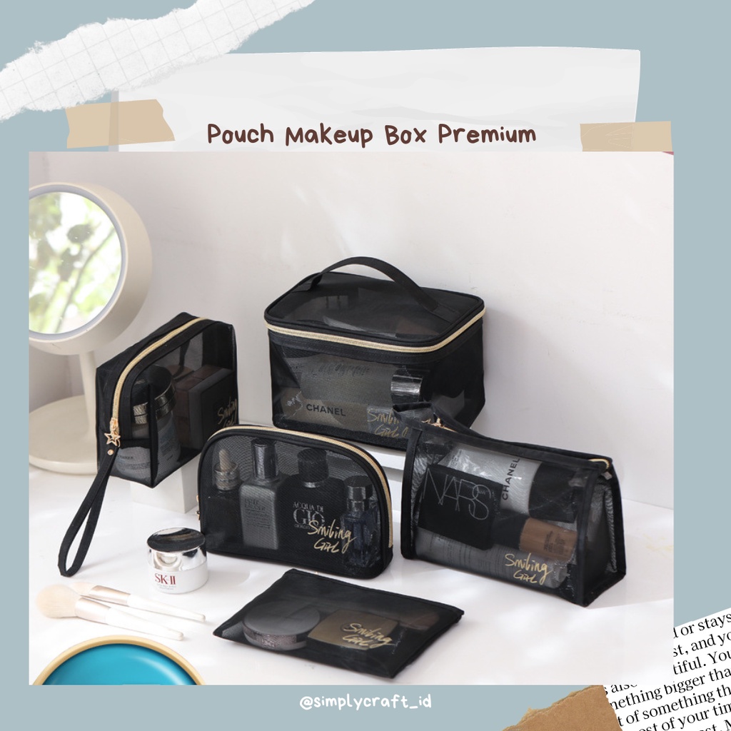 Simply Craft ID - POUCH MAKEUP BOX / POUCH ORGANIZER TRAVEL / POUCH ORGANIZER SKINCARE /KANTONG AKSESORIS / TRAVE BAG ORGANIZER