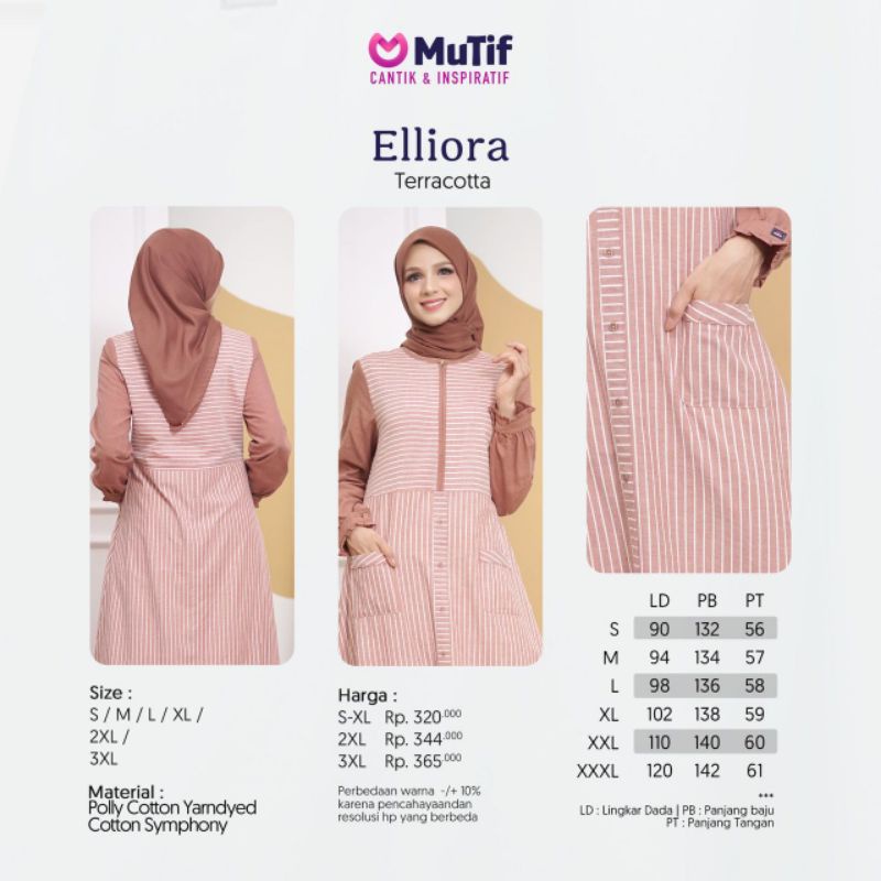 GAMIS MUTIF ELLIORA TERACOTTA ELIORA ELLIORRA