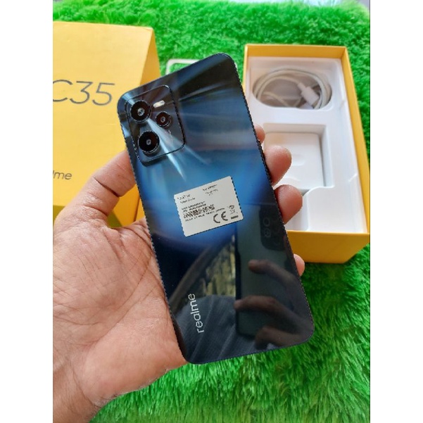 Handphone Hp Second Bekas. Realme C35 4/64 fullori 98% muluus