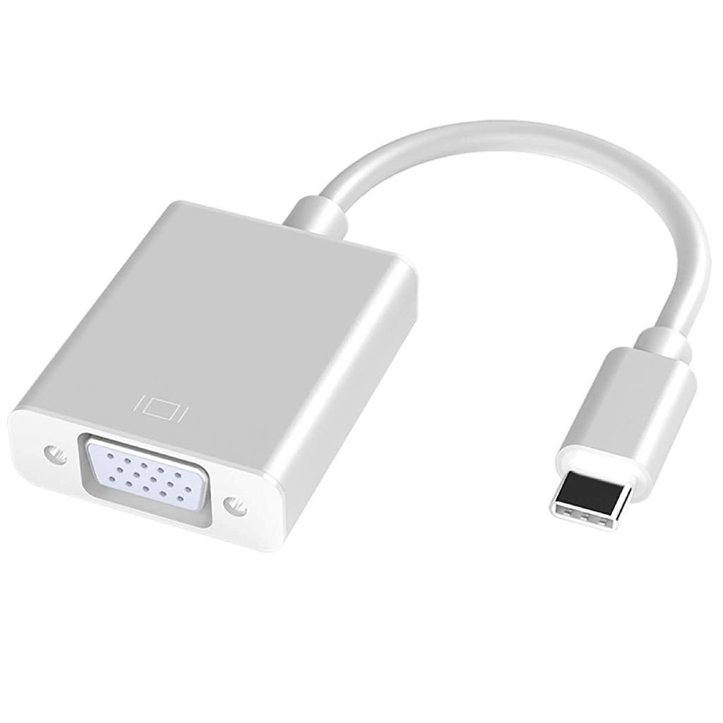 TCV | CONVERTER TYPE-C MALE TO VGA FEMALE CENTROO (BLACK / SILVER / WHITE)
