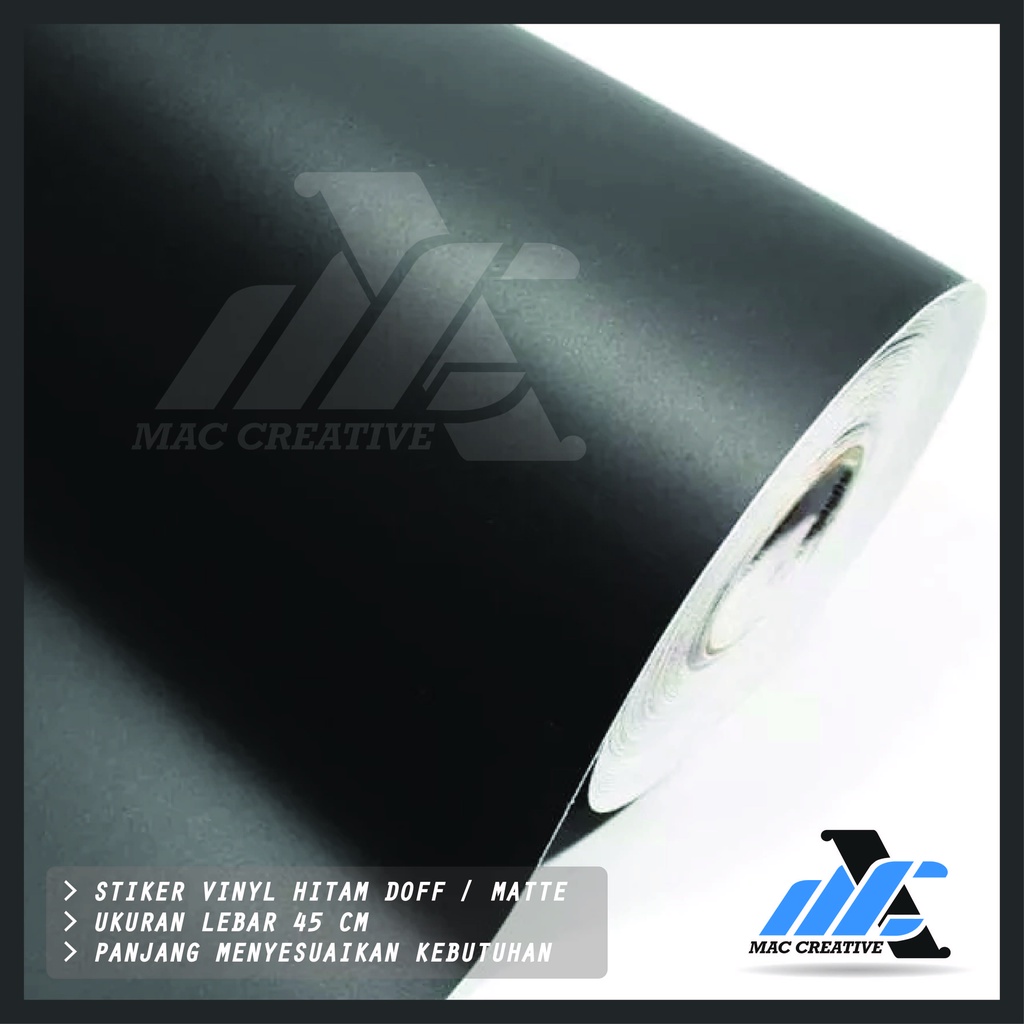 SKOTLET HITAM GLOSSY HITAM DOFF PROFIX LEBAR 45 CM PANJANG 1 METER - STIKER MOTOR HITAM - SKOTLET HI