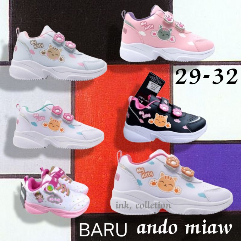 sepatu sekolah anak perempuan cantik ando friends original TK SD