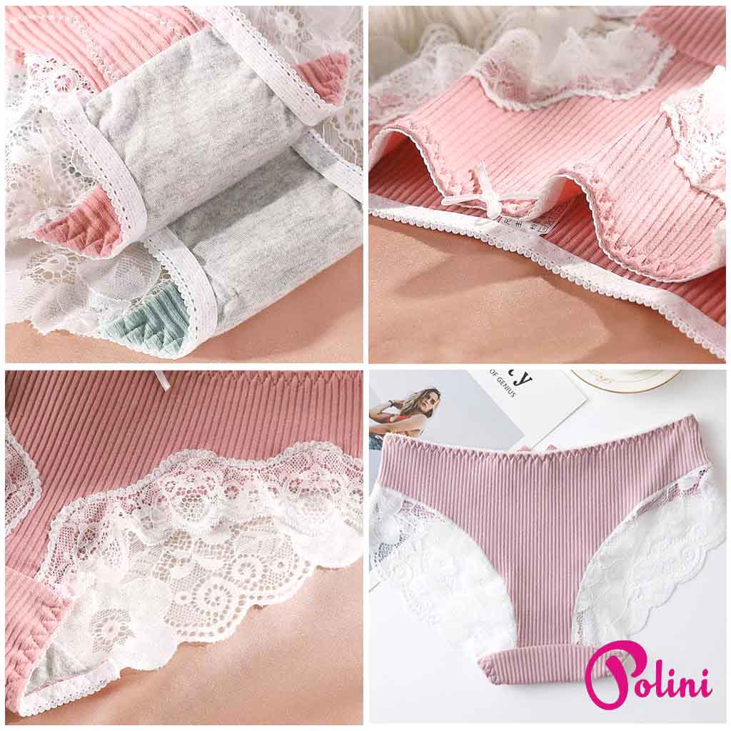 BEE - Celana Dalam Wanita Motif Renda Cd Sexy Kualitas Premium Cd Polini 9090