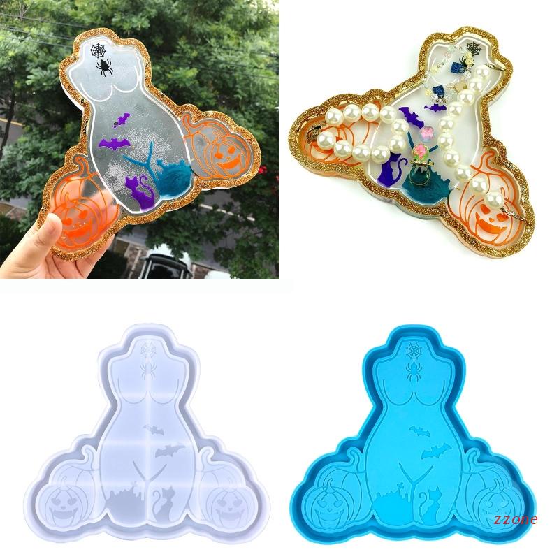 Cetakan Resin Epoksi Bahan Silikon Desain Halloween Untuk Membuat Gelas