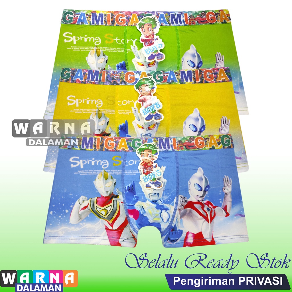 2 Pcs Celana Boxer Anak Cowok Celana Dalam Anak laki Laki Gambar Kartun usia 3-11 Tahun Real Pict | WARNA DALAMAN