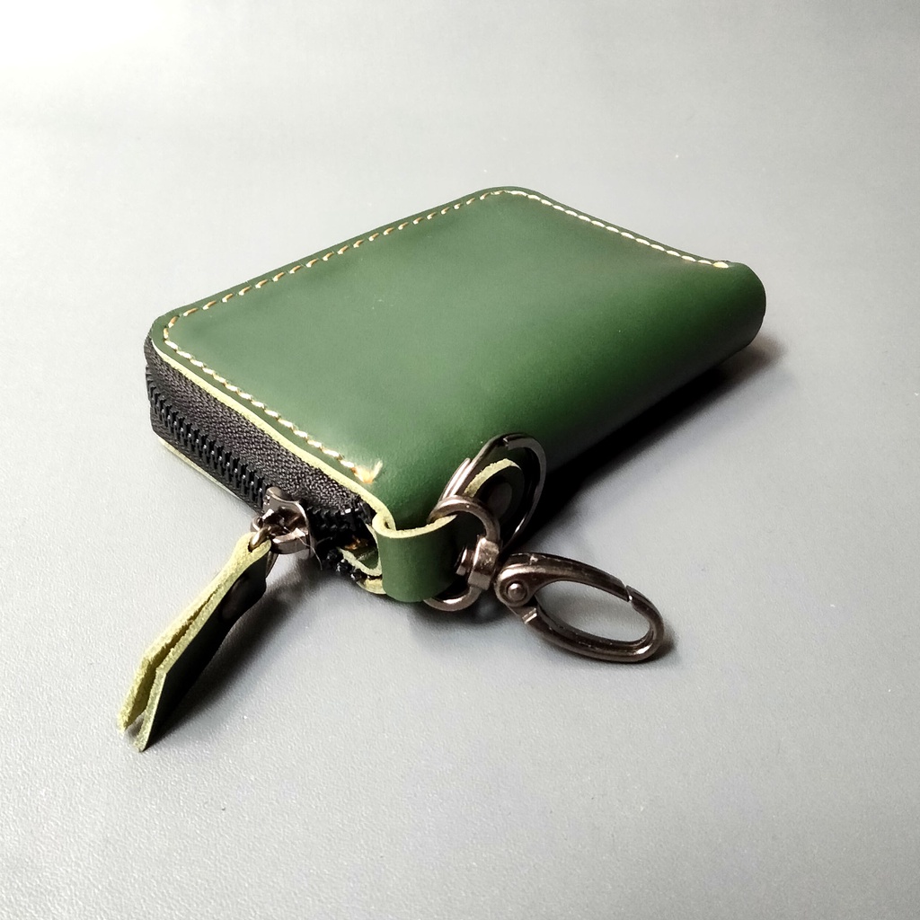 Dompet Stnk Mobil Kulit Green Gantungan Kunci Keyless [ Kulit Asli ]