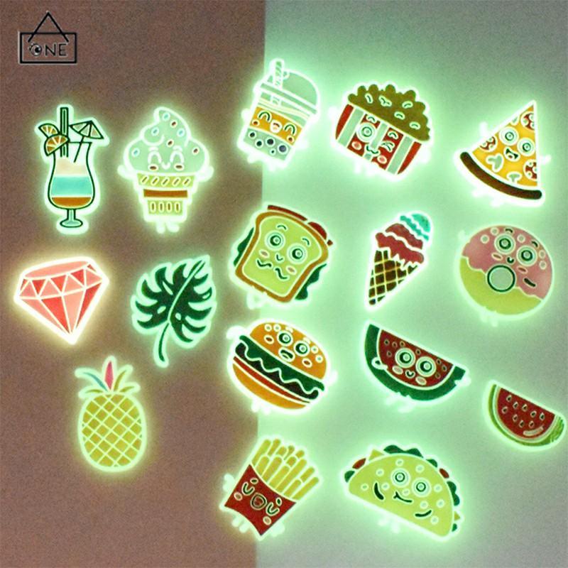 COD❤️Charms Pin Bahan Pvc Glow In The Dark Desain Makanan Untuk Aksesoris Charms Fashion-A.one