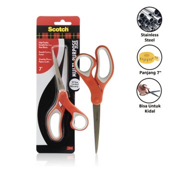 

Hemat 3M Scotch 1427 Multi-Purpose Scissors 7 Inch Promo