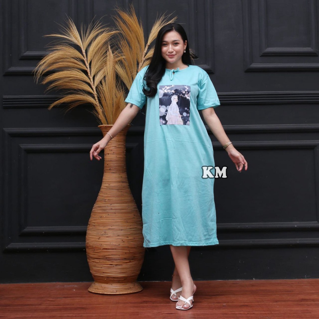 Daster Kaos Korea Viral Kekinian Model Tali Adem Murah Terbaru
