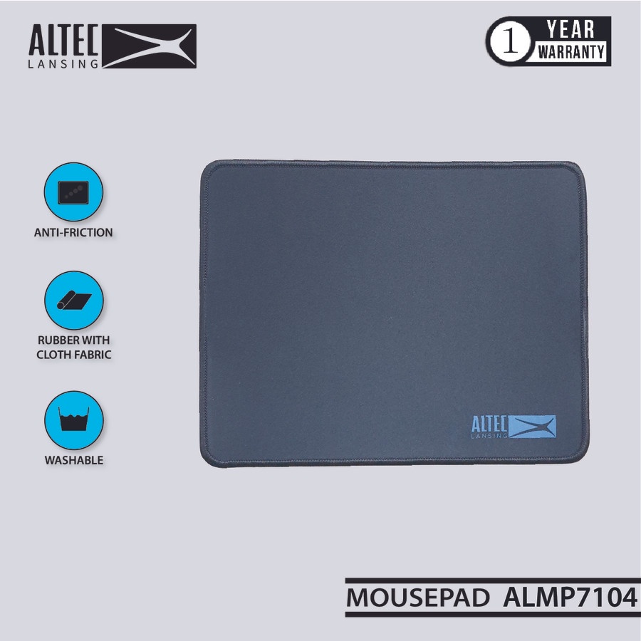 Mousepad gaming altec lansing rubber 35x25 cm anti slip type speed smooth almp-7104 almp7104 - alas mouse pad mat