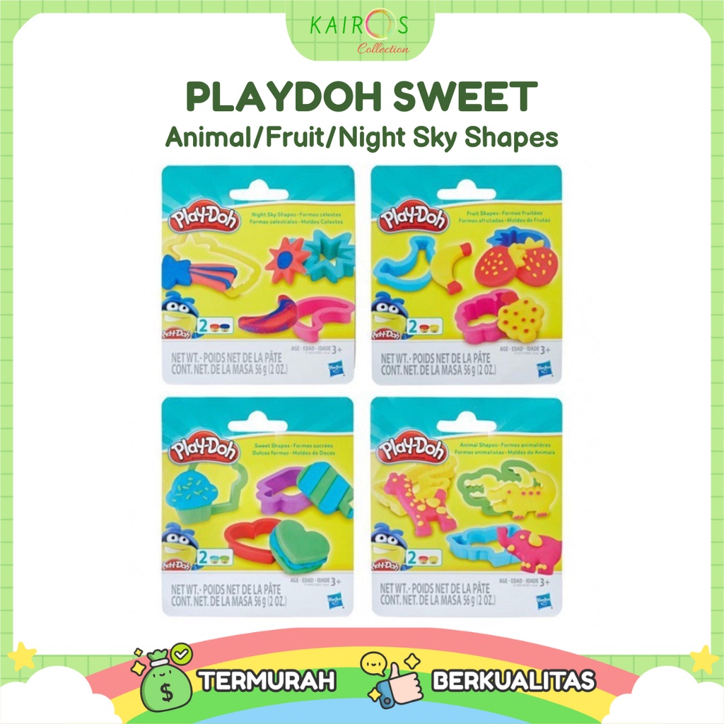 PlayDoh Sweet/Animal/Fruit/Night Sky Shapes