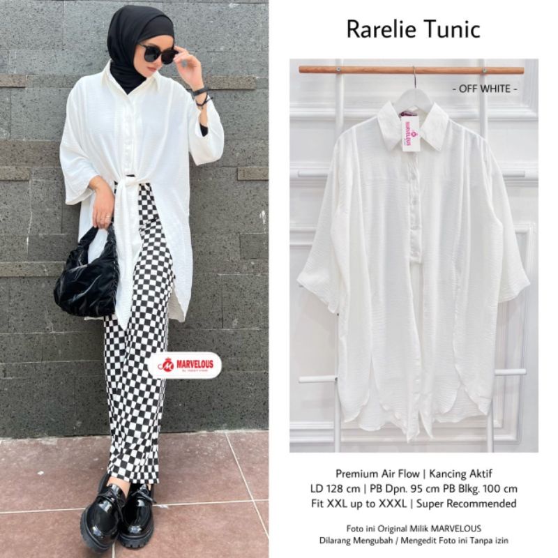 RARELIE TUNIC BY MARVELOUS / TUNIK POLOS WANITA MUSLIMAH / Tunik LD128 Airflow import